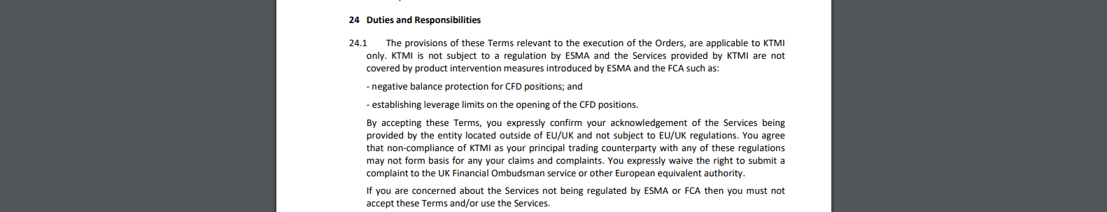 Key to Markets Review negative balance protection info
